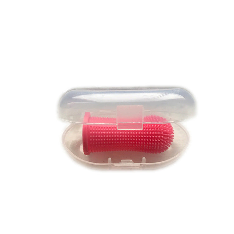 Silicone Dog Finger Toothbrush with Storage Case