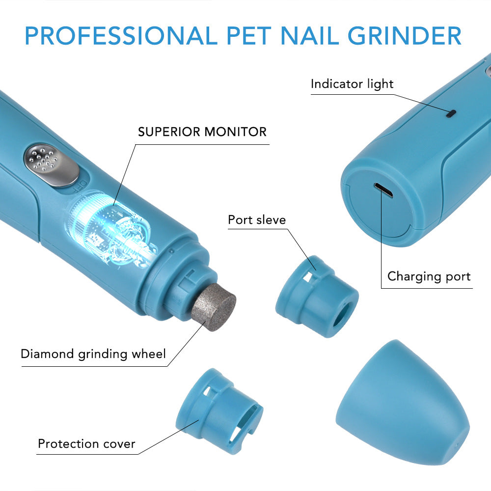 Rechargeable Pet Nail Grinder & Grooming Kit