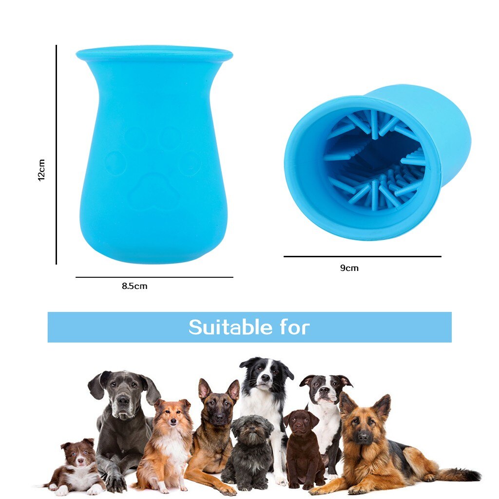 2-in-1 Dog Paw Cleaner & Grooming Brush