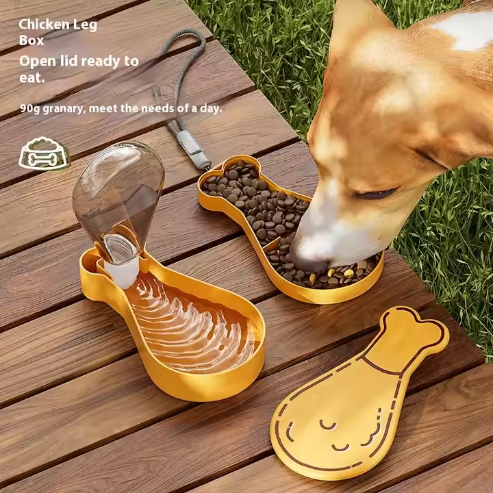 2-in-1 Portable Dog Water & Food Travel Bottle